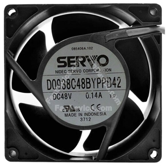 Servo D0938C48BYPPB42 DC 48V 0.14A 3 Wires 9038 Axial Cooling Fan