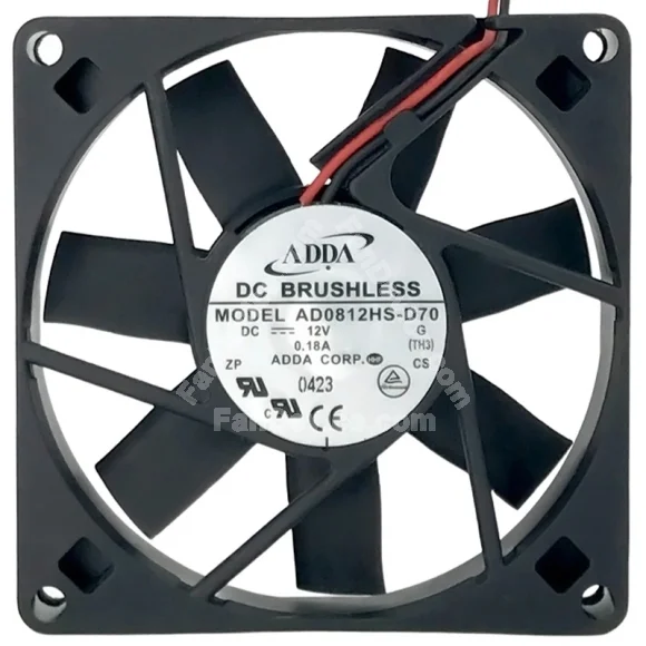 ADDA AD0812HS-D70 12V 0.18A Brushless Axial Cooling Fan