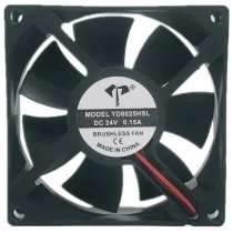 YD YD8025HSL 24V 0.15A 2 Wires Brushless Axial Fan