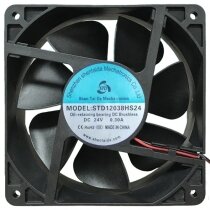 STD STD12038HS24 24V 0.30A 2 Wires Axial Cooling Fan
