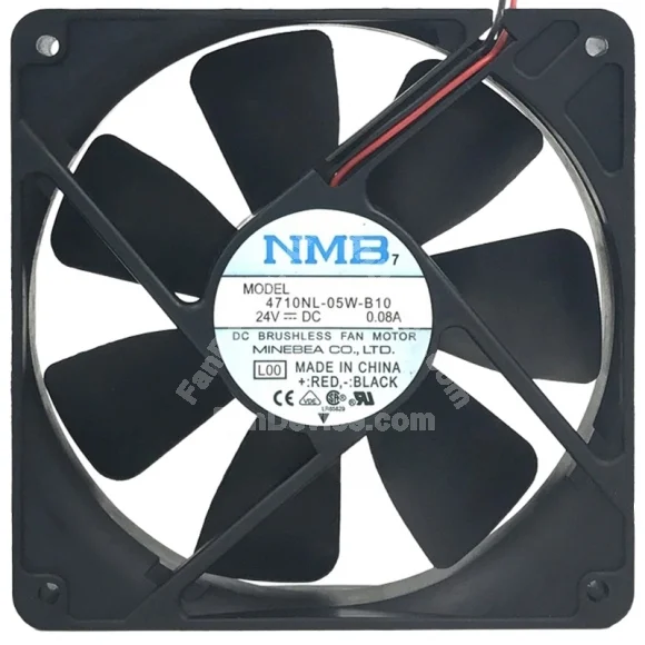 NMB 4710NL-05W-B10 24V 0.08A 2 Wires Axial Cooling Fan
