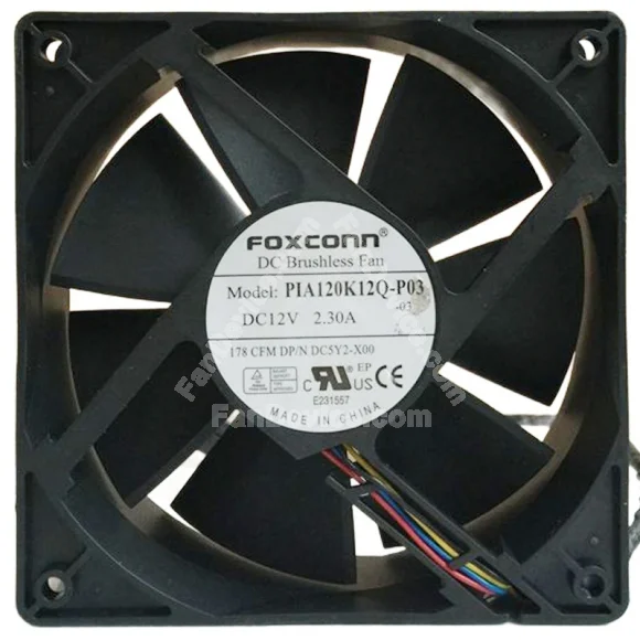Foxconn PIA120K12Q-P03 12V 2.30A 4 Wires Axial Fan