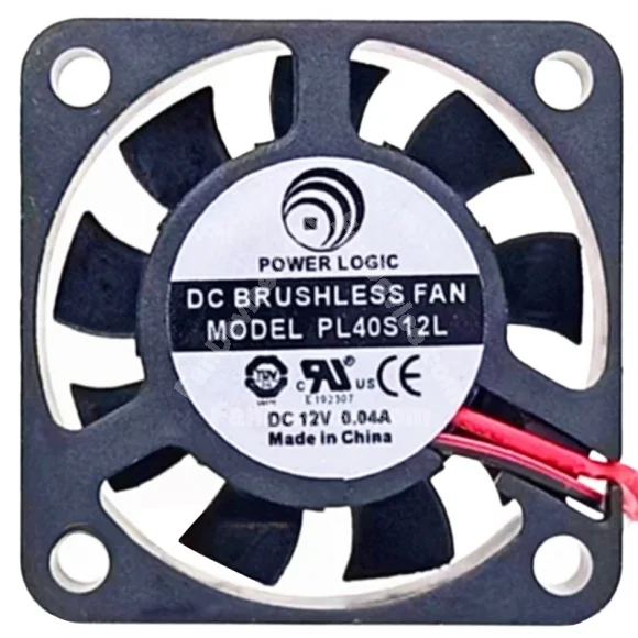 PowerLogic PL40S12L 12V 0.04A 2 Wires Axial Cooling Fan