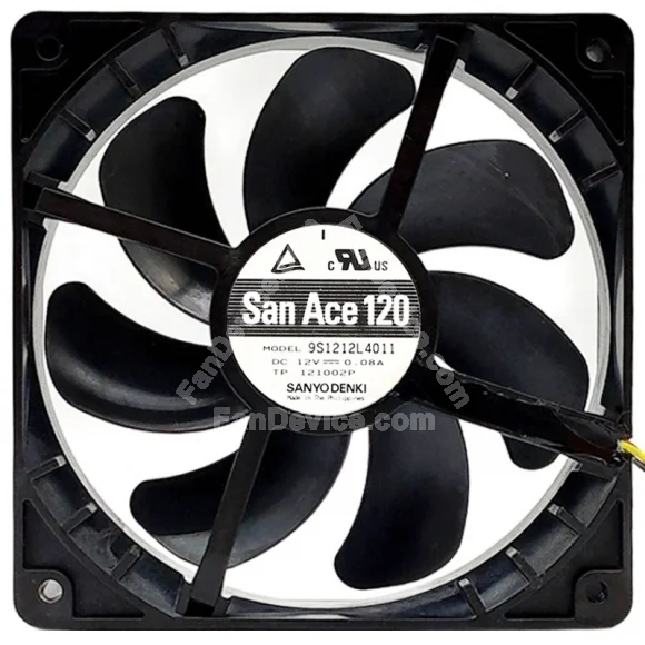 Sanyo 9S1212L4011 12V 0.08A 3 Wires Axial Cooling Fan