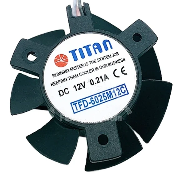 TITAN TFD-6025M12C 12V 0.21A 3 Wires Axial Cooling Fan