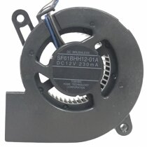 TOSHIBA SF61BHH12-01A 12V 230mA 3 Wires Blower Cooling Fan