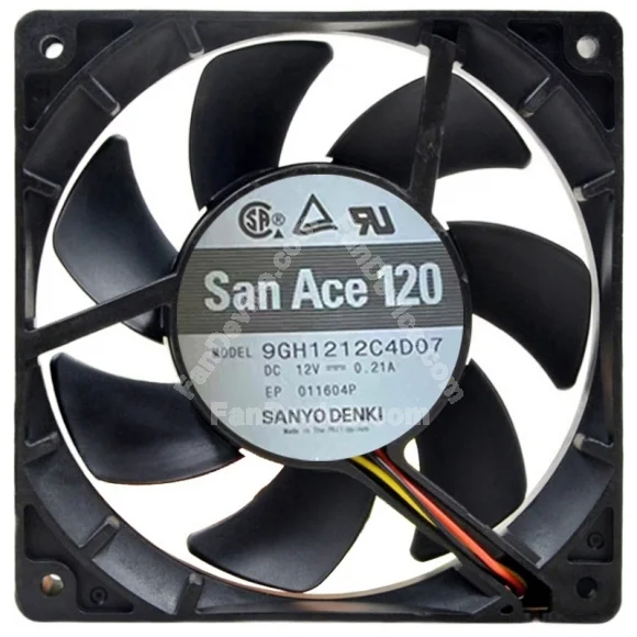 Sanyo 9GH1212C4D07 12V 0.21A 2 / 3 Wires Cooling Fan
