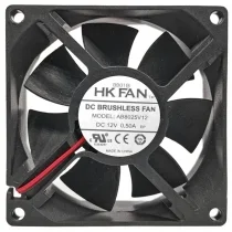 HK FAN AS8025V12 12V 0.50A 2 Wires Axial Cooling Fan