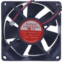 TOYO RDH8025S1-D12 12V 0.23A 2 Wires 41CFM Cooling Fan