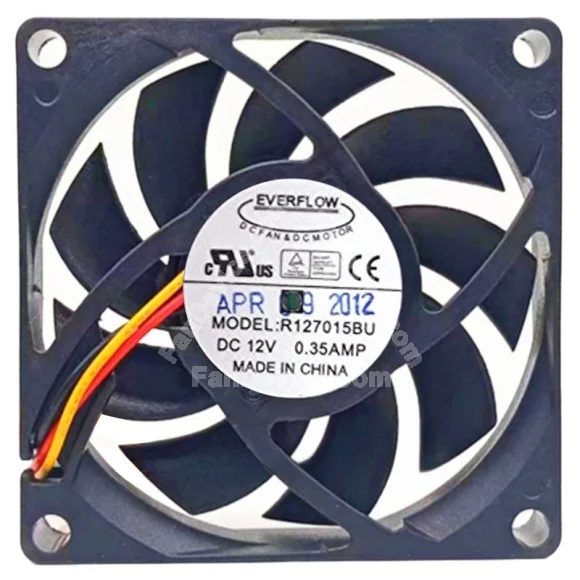 EVERFLOW R127015BU 12V 0.35AMP 3 / 4 Wires Cooling Fan