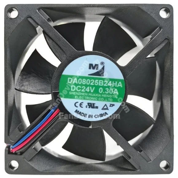 YM DA08025B24HA 24V 0.30A 3 Wires Axial Cooling Fan