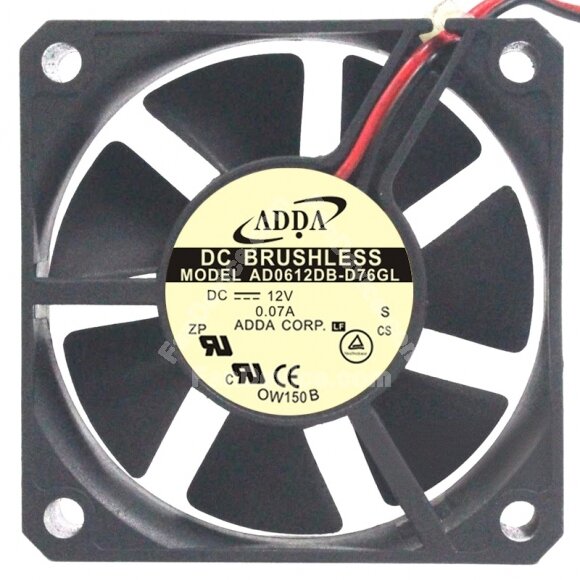 ADDA AD0612DB-D76GL 12V 0.07A 2 / 3 Wires Cooling Fan