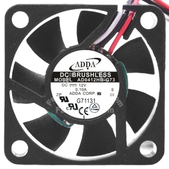 ADDA AD0412HB-G73 12V 0.10A 2 / 3 Wires Axial Cooling Fan