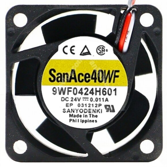 Sanyo 9WF0424H601 24V 0.011A 3 Wires Axial Cooling Fan
