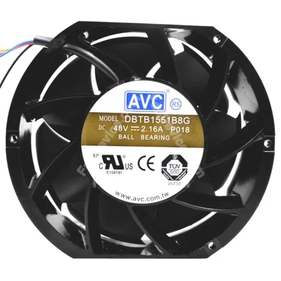 AVC DBTB1551B8G 48V 2.16A 4 Wires Ball Bearing Cooling Fan
