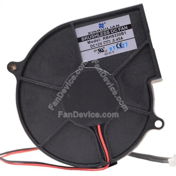 XINRUILIAN RBH9330B1 12V 0.45A 2 Wires Blower Cooling Fan