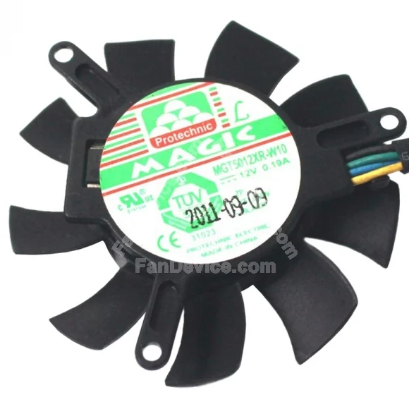Protechnic MGT5012XR-W10 12V 0.19A 4 Wires Cooling Fan