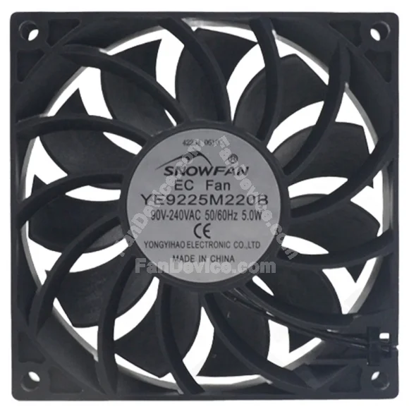 SNOWFAN YE9225M220B 90V-240V 5.0W 2 Wires Axial Cooling Fan