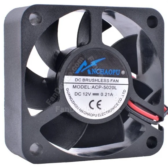 ANCHAOPU ACP-5020L 12V 0.21A DC Brushless 2 Wires Axial Cooling Fan