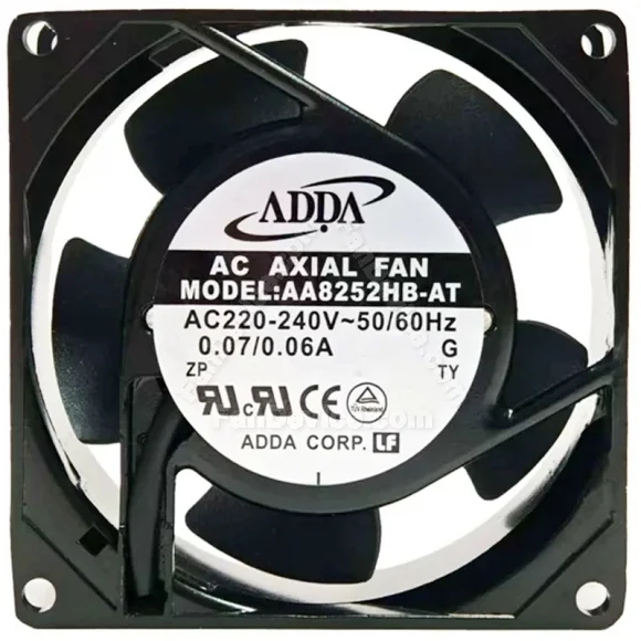 ADDA AA8252HB-AT 220-240V 0.07/0.06A 2 Wires Axial Cooling Fan