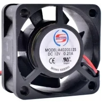 HONG SHENG A4020S12S 12V 0.21A 2 Wires Axial Cooling Fan