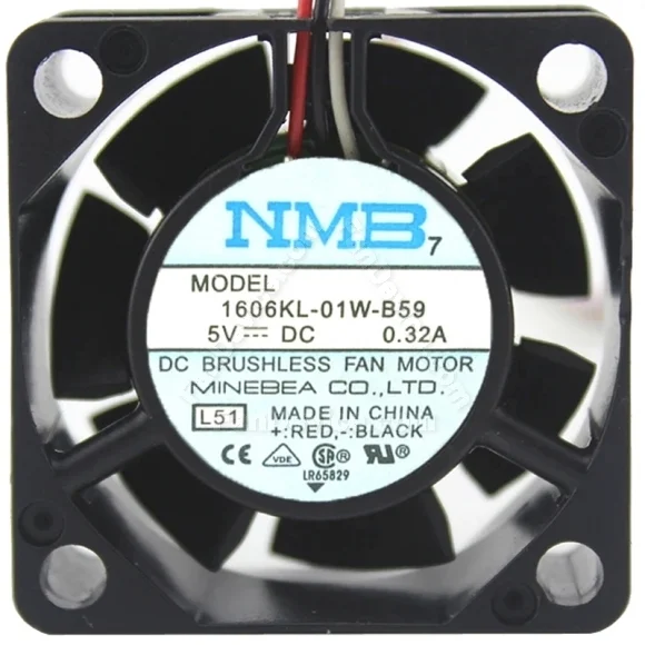 NMB 1606KL-01W-B59 5V 0.32A DC Brushless 3 Wires Axial Cooling Fan