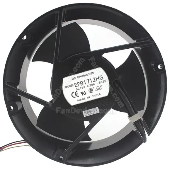 Delta EFB1712HG 12V 2.20A DC Brushless 4 Wires Axial Cooling Fan