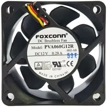 Foxconn PVA060G12R 12V 0.28A DC Brushless 3 Wires Axial Cooling Fan