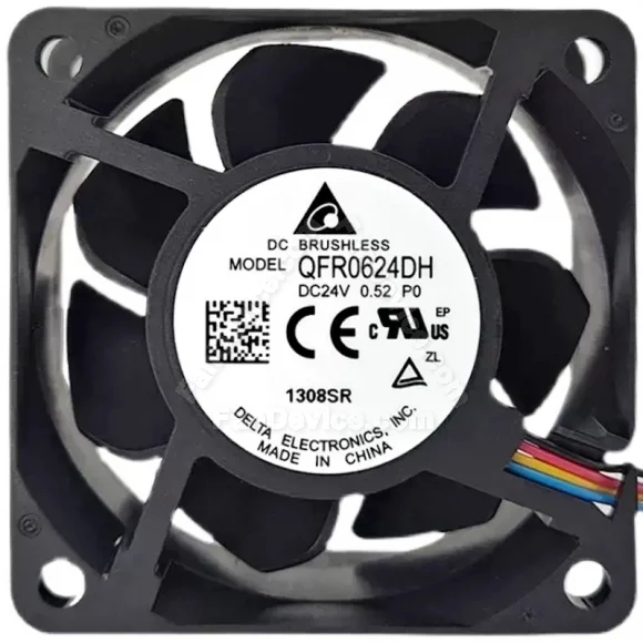 Delta QFR0624DH 24V 0.52A DC Brushless 4 Wires Axial Cooling Fan