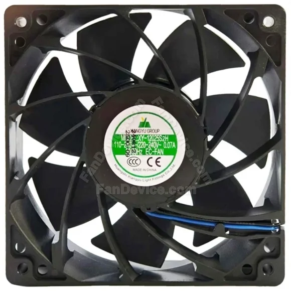 XANGYU XY-12025S2H 100-240V 0.07A 2 Wires Axial Cooling Fan