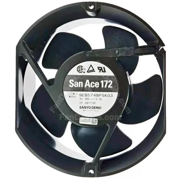 Sanyo 9EB5748P5K03 48V 0.7A Waterproof Axial Cooling Fan