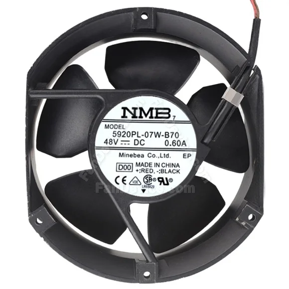 NMB 5920PL-07W-B70 DC 48V 0.60A 2 Wires Axial Cooling Fan