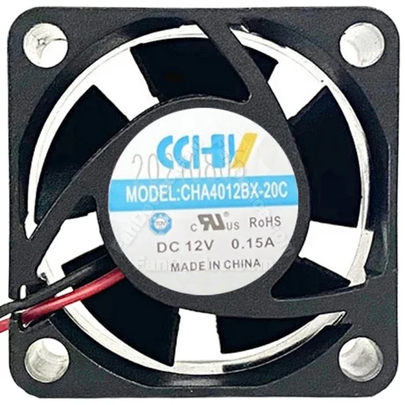 CCHV CHA4012BX-20C DC 12V 0.15A 2 Wires Axial Cooling Fan