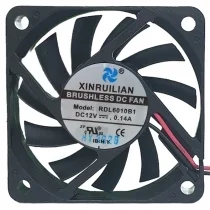 XINRUILIAN RDL6010B1 12V 0.14A DC Brushless 2 Wires Axial Cooling Fan