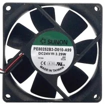 Sunon PE80252B3-D010-A99 DC 24V 3.29W 2 Wires Axial Cooling Fan