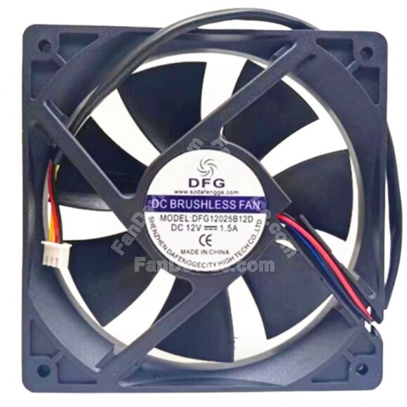 DFG DFG12025B12D DC 12V 1.5A 12025 Brushless Axial Cooling Fan