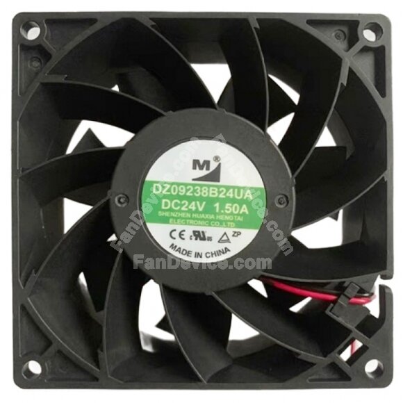 YM DZ09238B24UA DC 24V 1.50A 2 Wires Axial Cooling Fan