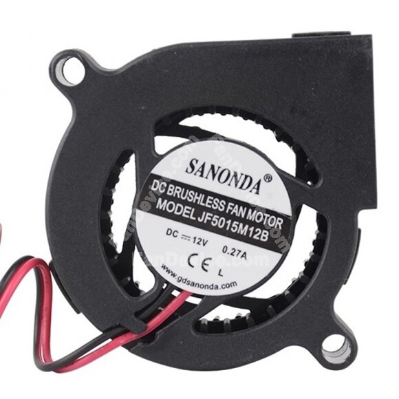 SANONDA JF5015M12B DC 12V 0.27A 2 Wires Brushless Blower Cooling Fan