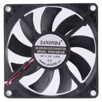 SANONDA KF8015M12B DC 12V 0.20A 2 Wires Brushless Axial Cooling Fan
