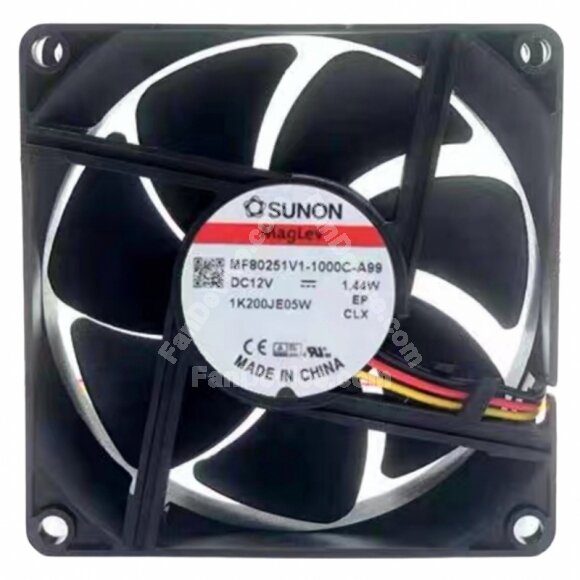 Sunon Maglev MF80251V1-1000C-A99 DC 12V 1.44W Axial Cooling Fan