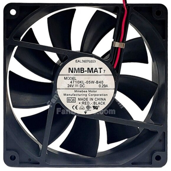 NMB-MAT 4710KL-05W-B40 DC 24V 0.29A 2 Wires Axial Cooling Fan