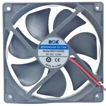 BOK BDH12025B DC 12V 0.18A 2 Wires Brushless Axial Cooling Fan