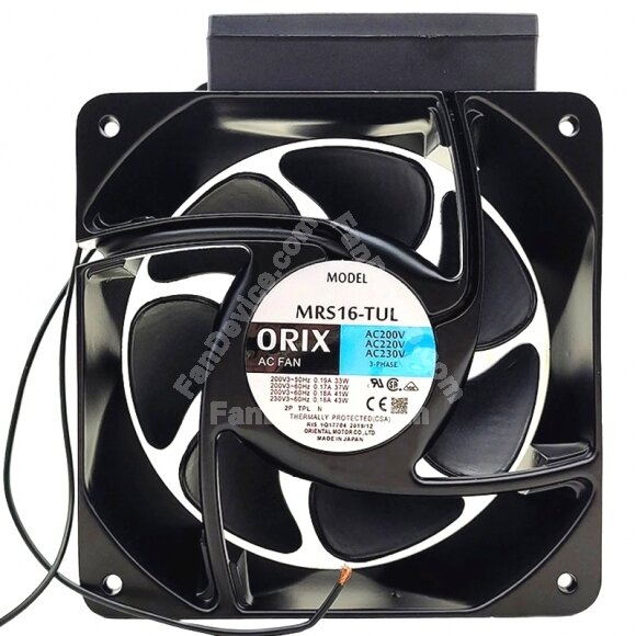 ORIX MRS16-TUL AC 200V, AC 220V, AC 230V 2 Wires Axial Cooling Fan