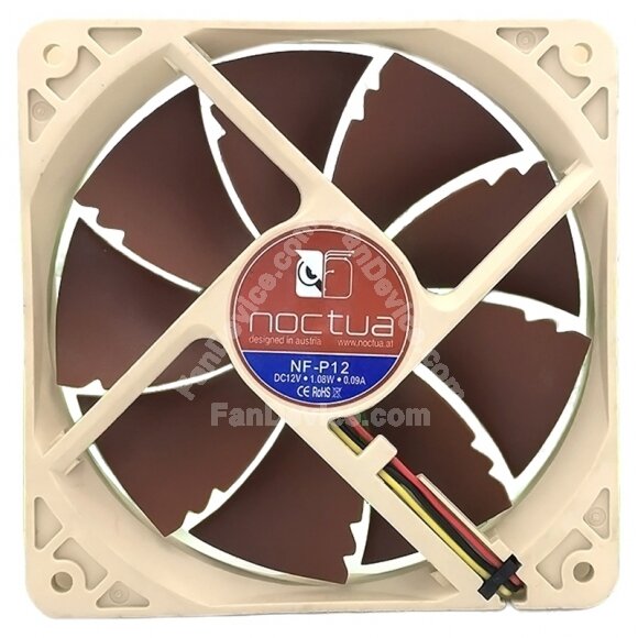 NOCTUA NF-P12 DC 12V 0.09A 1.08W 3 Wires Axial Cooling Fan