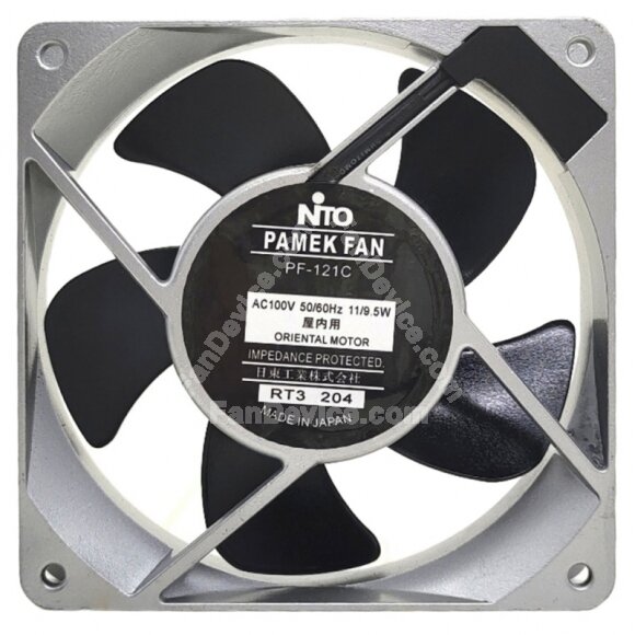 NTO PF-121C AC 100V 11/9.5W Impedance Protected Axial Cooling Fan