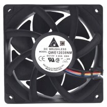Delta QWE12038NM DC 12V 0.80A 4 Wires DC Brushless Axial Cooling Fan
