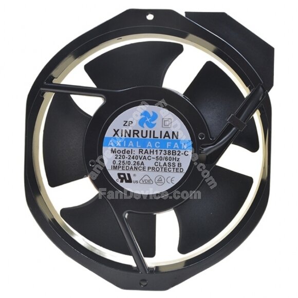 XINRUILIAN RAH1738B2-C AC 220-240V 0.25/0.26A Impedance Protected Cooling Fan