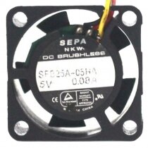 SEPA SFB25A-05HA 5V 0.08A 3 Wires DC Brushless Axial Cooling Fan