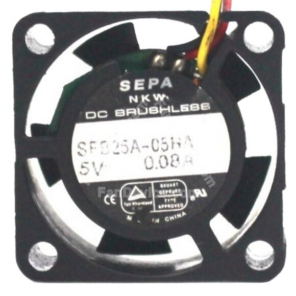SEPA SFB25A-05HA 5V 0.08A 3 Wires DC Brushless Axial Cooling Fan
