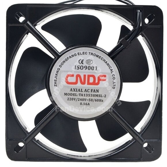 CNDF TA13538MSL-2 AC 220V/240V 0.16A 2 Wires Axial Cooling Fan
